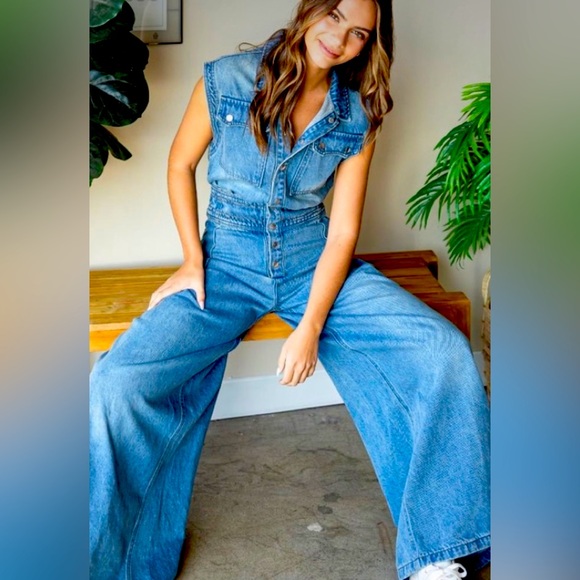 Denim Jumpsuit - Picture 1 of 3